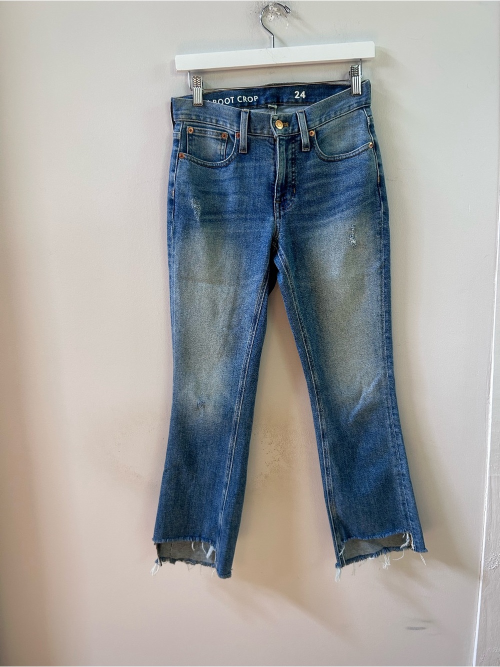 J.crew Demi boot crop step hem jeans 24